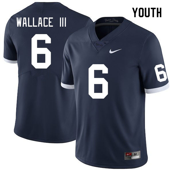 Youth #6 Harrison Wallace III Penn State Nittany Lions College Football Jerseys Stitched Sale-Retro